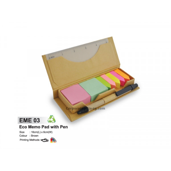 EME 03 Eco Memo Pad with Pen